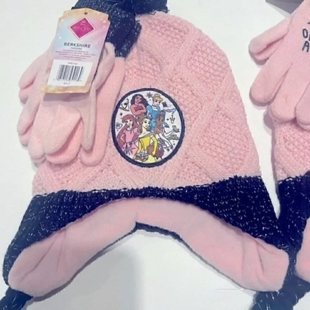 Set of 2 BERKSHIRE Little Girls Little Kid (4-6X) Princess Hat & Gloves Set